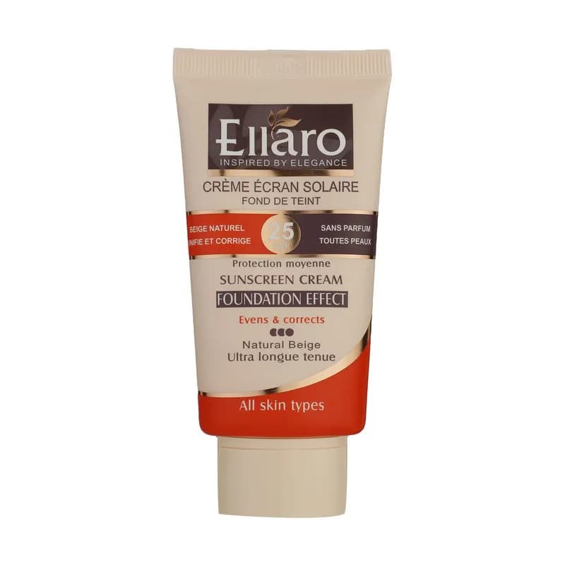 ضد آفتاب با پوشش کرم پودری بژ طبیعی SPF25 الارو — تصویر ۳