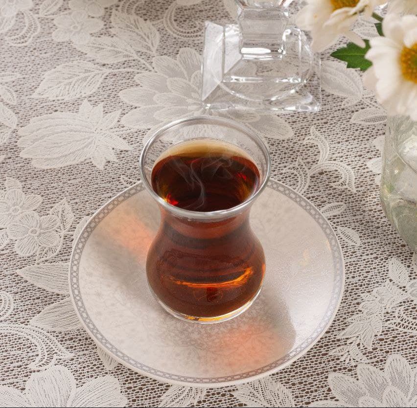 استکان نعلبکی کمر باریک ریور کد 6009 — تصویر ۲