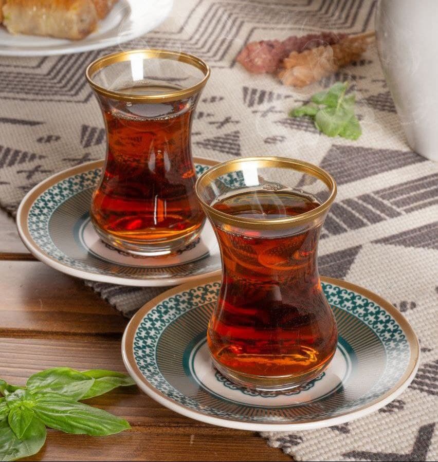 استکان نعلبکی کمر باریک ریور کد 6003 — تصویر ۲