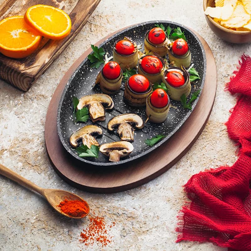 تابه گریل نالینو مدل سیترین سایز 18 به همراه تخته سرو — تصویر ۶