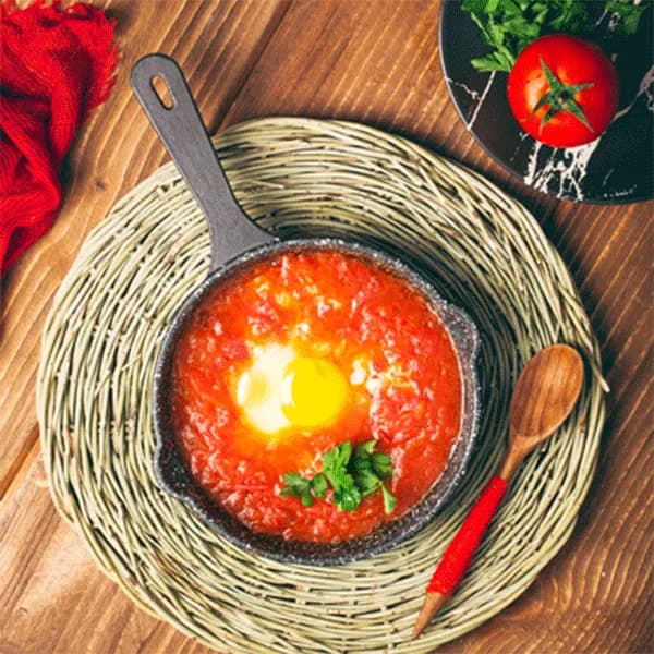 تابه چدن تک دسته سایز 14 — تصویر ۴