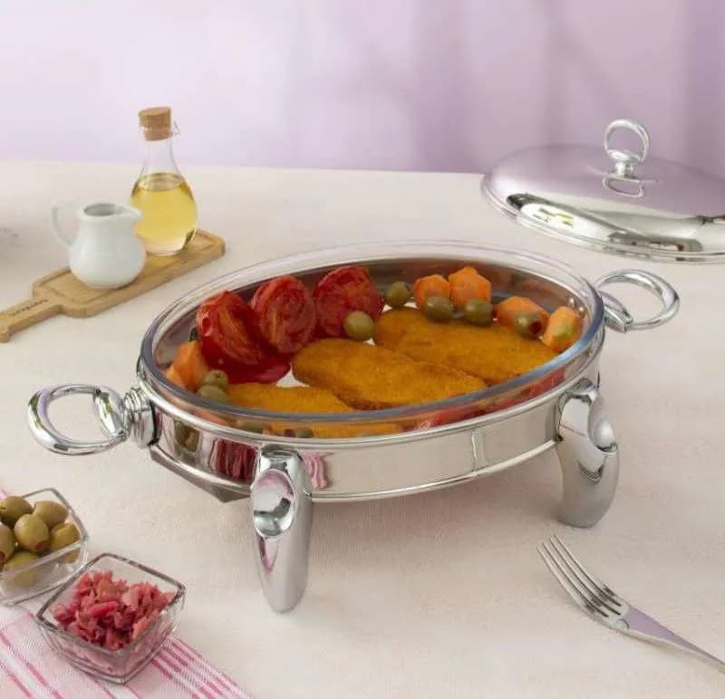 سوفله بیضی کوچک نقره ای مدل پافیلی — تصویر ۲