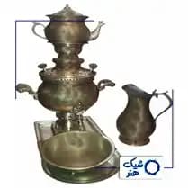 ست سماور 5 تکه برنجی آنتیک (6 لیتری)