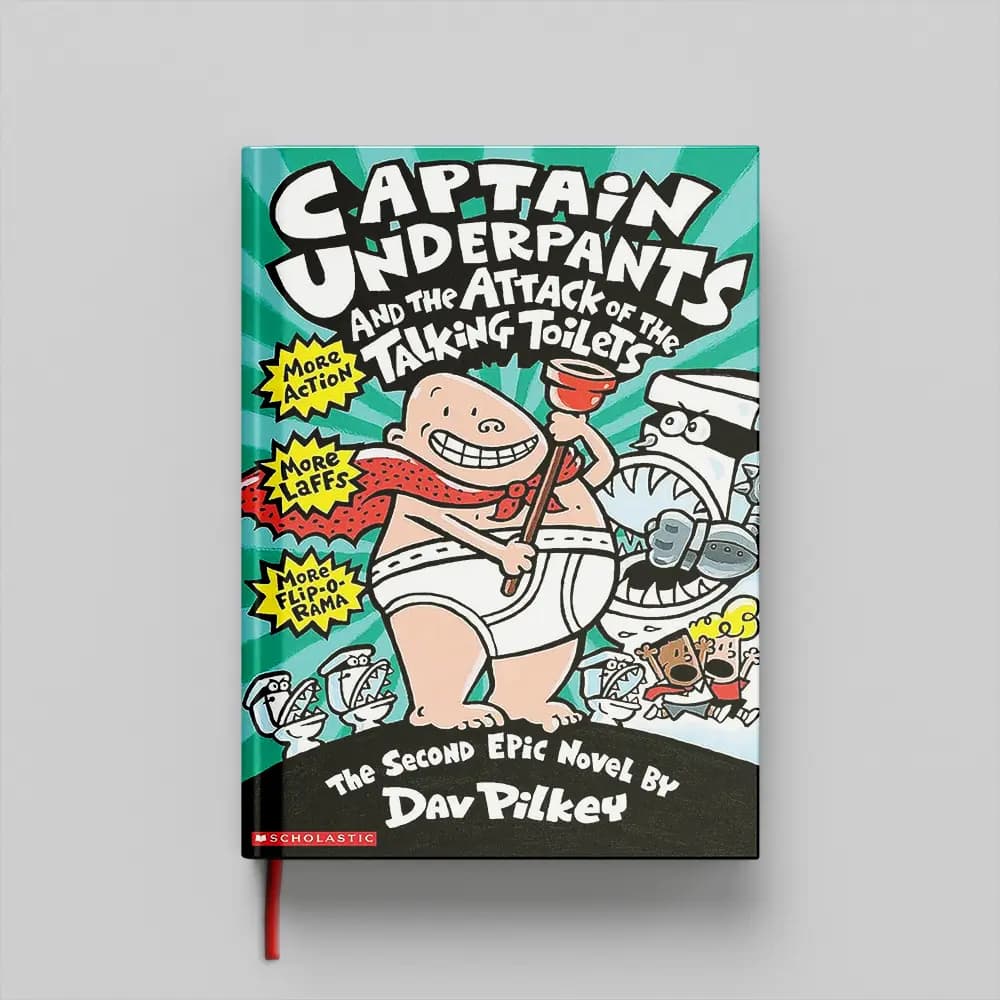 کتاب Captain Underpants and the Attack of the Talking Toilets 2 جلد سخت (HARDCOVER)