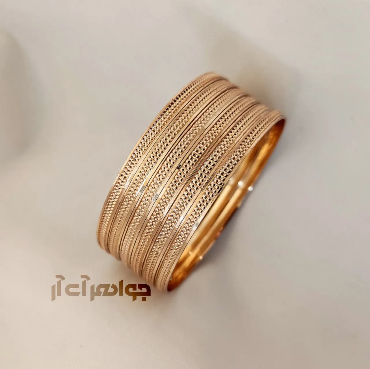 النگو طلاروس اصل مدل شنی پهنا 3 میلیمتر سایز زنانه بسته 6 عددی