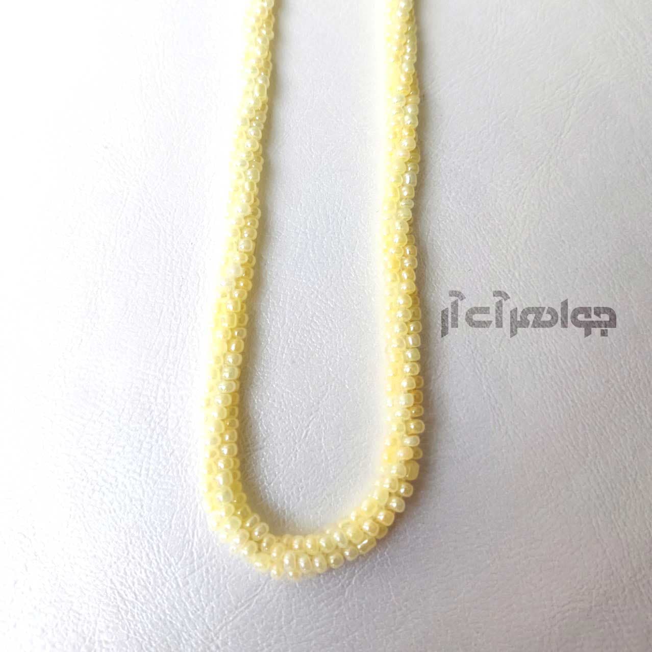گردنبند مروارید پرورشی سایز دو میلیمتر بافت 4 تایی طول 48 سانتی متر — تصویر ۶