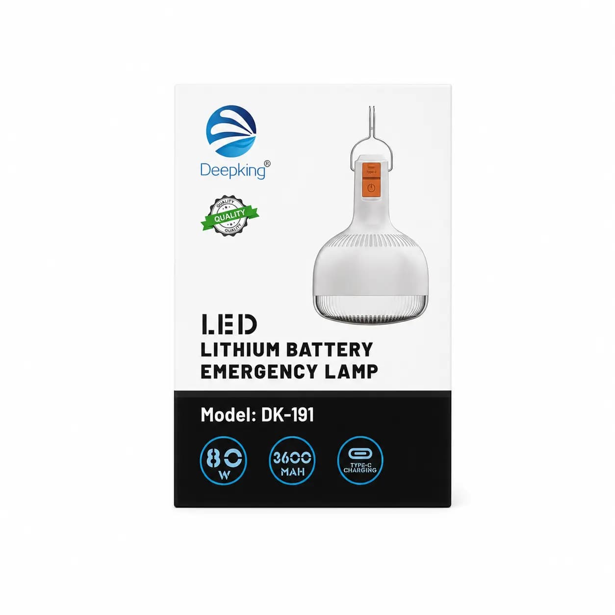 لامپ شارژی دیپ کینگ 80W مدل DK-191 — تصویر ۴