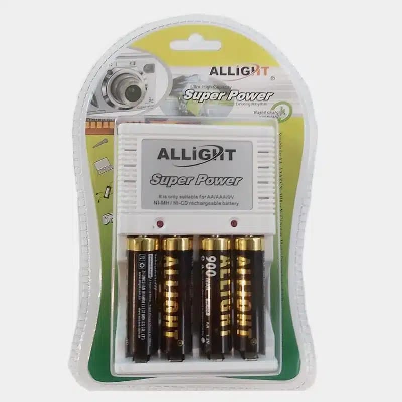 شارژر باتری ALLIGHT با 4 عدد باتری شارژی قلمی — تصویر ۳