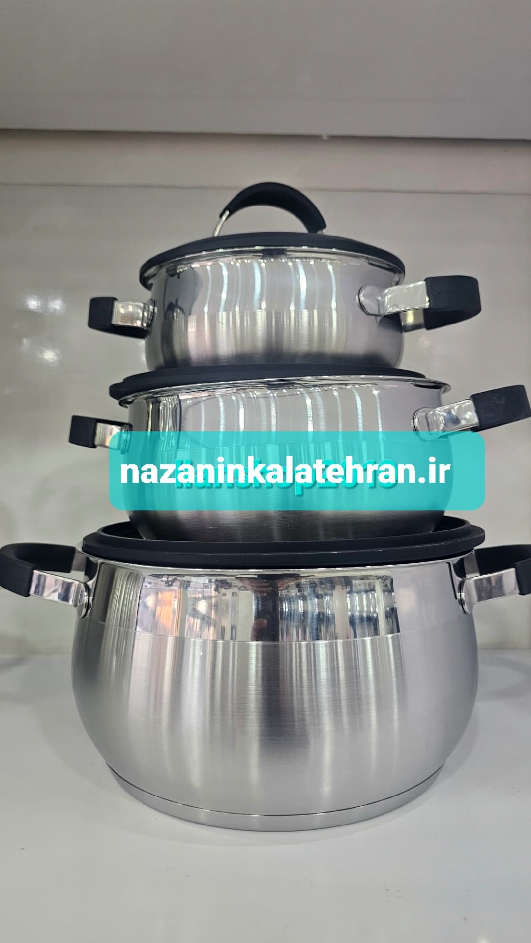 سرویس قابلمه ۶ پارچه استیل لایف اسمایل اصلی مدل LIFEP22-6 سایز ۲۴،۲۸،۳۲