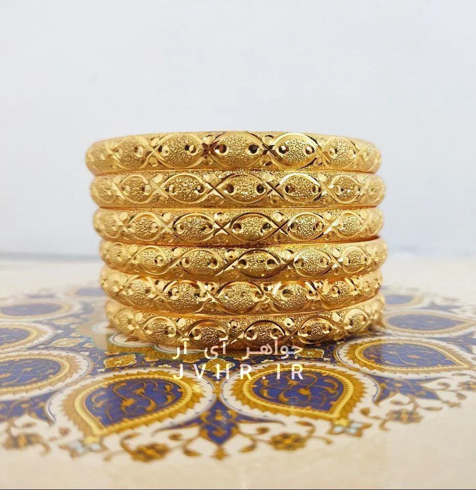 النگو طرح طلا سایز 4 زنانه بسته 2 عددی