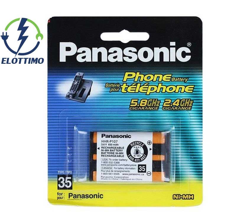 باتری تلفن بی سیم پاناسونیک مدل HHR-P107 — تصویر ۳