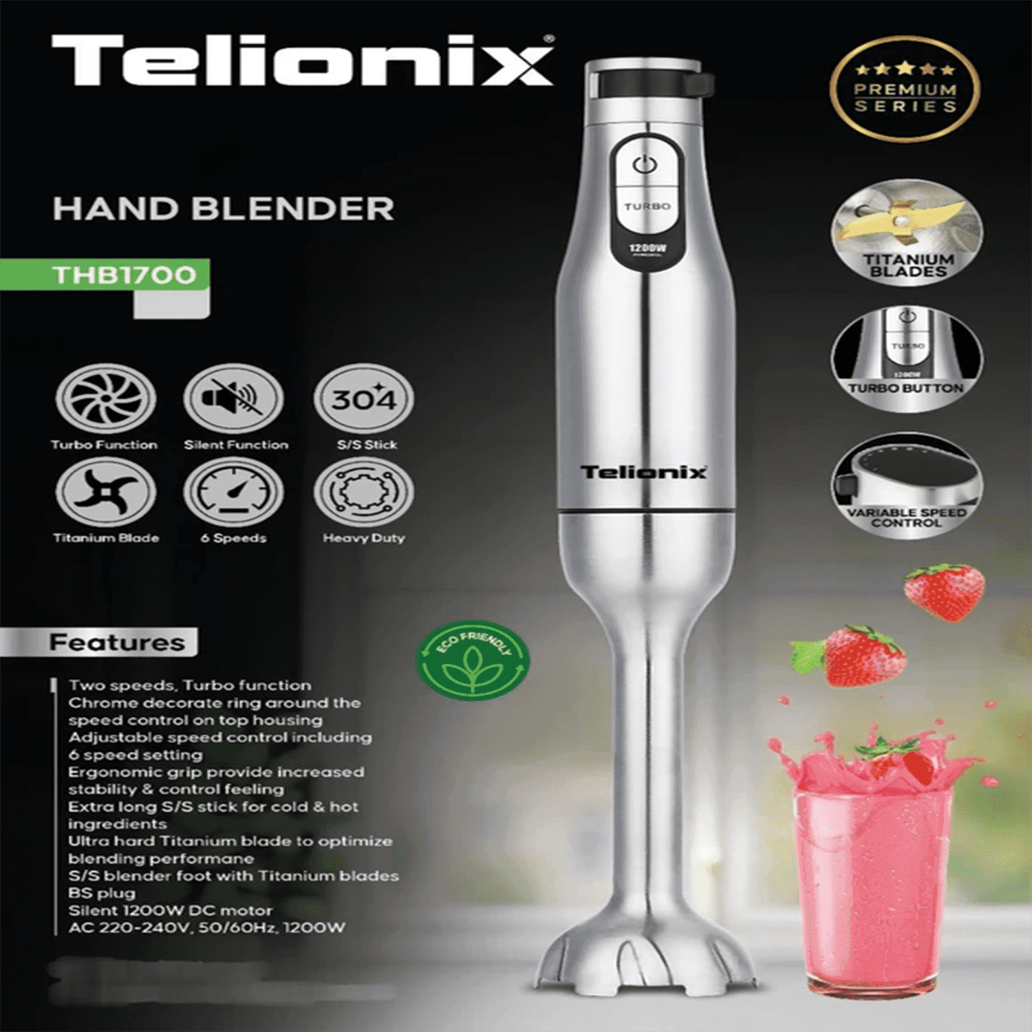 گوشت کوب برقی تک کاره تلونیکس مدل THB1700 — تصویر ۲