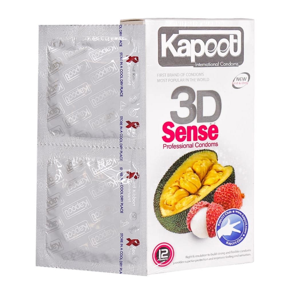کاندوم سه بعدی کاپوت مدل 3D Sense تعداد 12 عدد — تصویر ۲