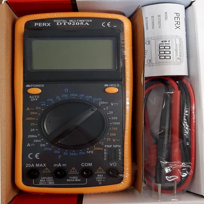 مولتی متر(اهمتر) دیجیتال پرکس مدل DT9205A — تصویر ۵