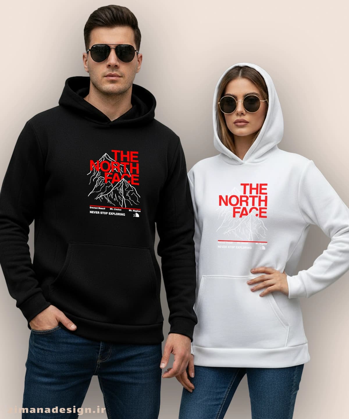 هودی مردانه و زنانه طرح کوه نوردی the north face کد 1071