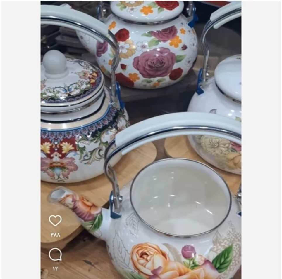 کتری لعابی دونیم لیتری — تصویر ۶