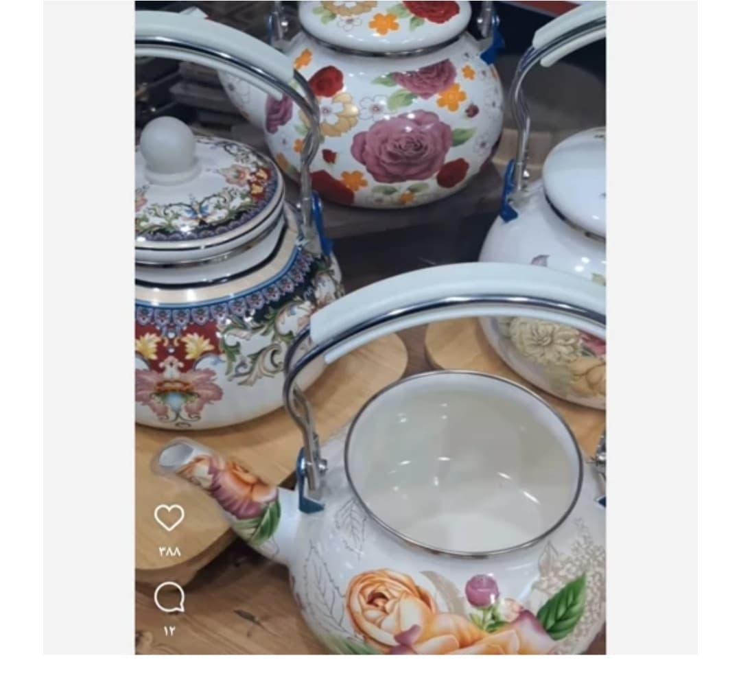 کتری لعابی دونیم لیتری — تصویر ۲