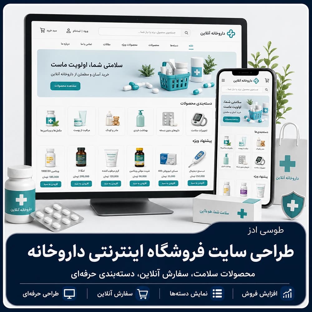 طراحی سایت فروشگاه اینترنتی داروخانه