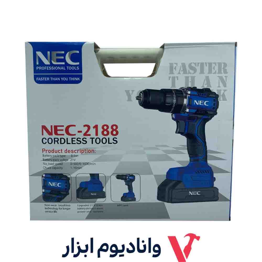دریل شارژي ان ای سی 21 ولت براش لس مدل 2188 — تصویر ۵