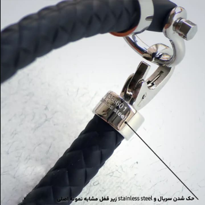 دستبند امگا بند رابر مشکی (کیفیت مستر) — تصویر ۵