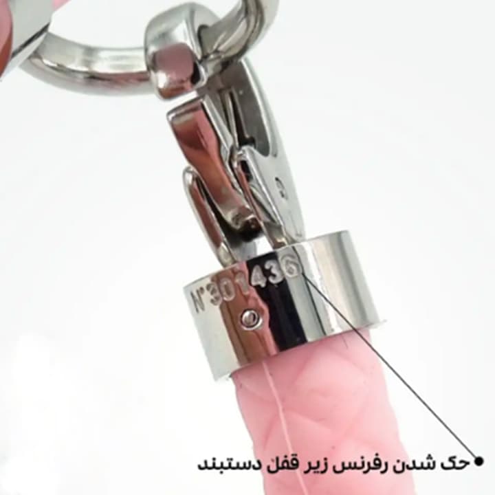 دستبند امگا بند رابر صورتی (کیفیت مستر) — تصویر ۳