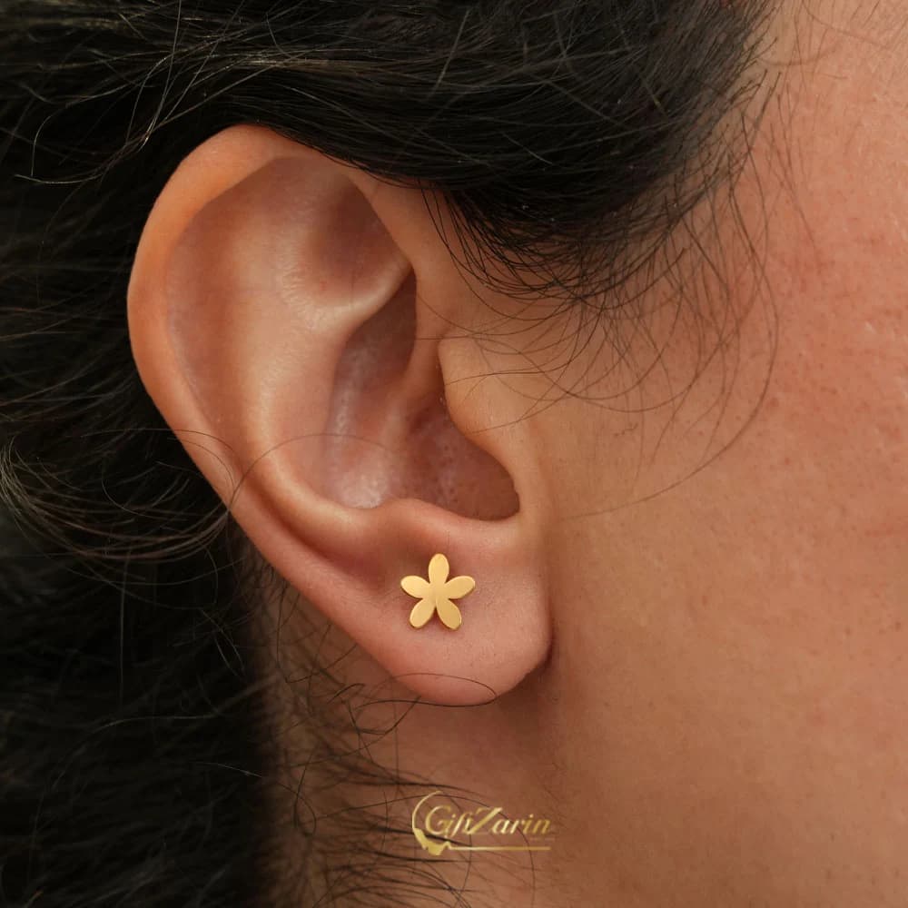 گوشواره طلا گل E125