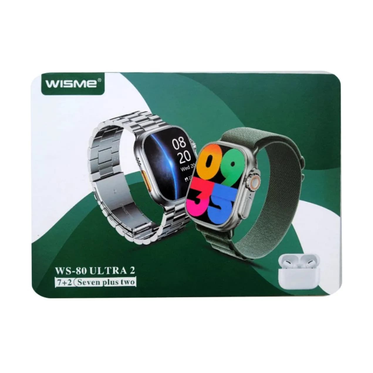 ساعت هوشمند Wisme WS-80 Ultra 2 | پک ۷ بند + 1 هندزفری بلوتوثی