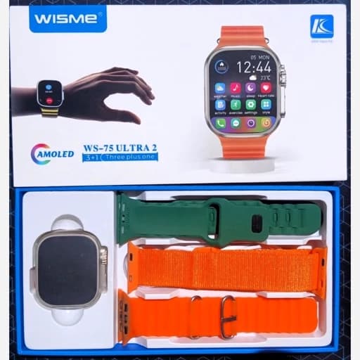 ساعت هوشمند Wisme WS-75 Ultra 2 | با 3 بند، نمایشگر AMOLED