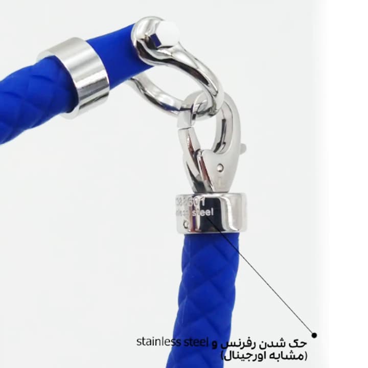 دستبند امگا بند رابر آبی کاربنی (کیفیت مستر) — تصویر ۳
