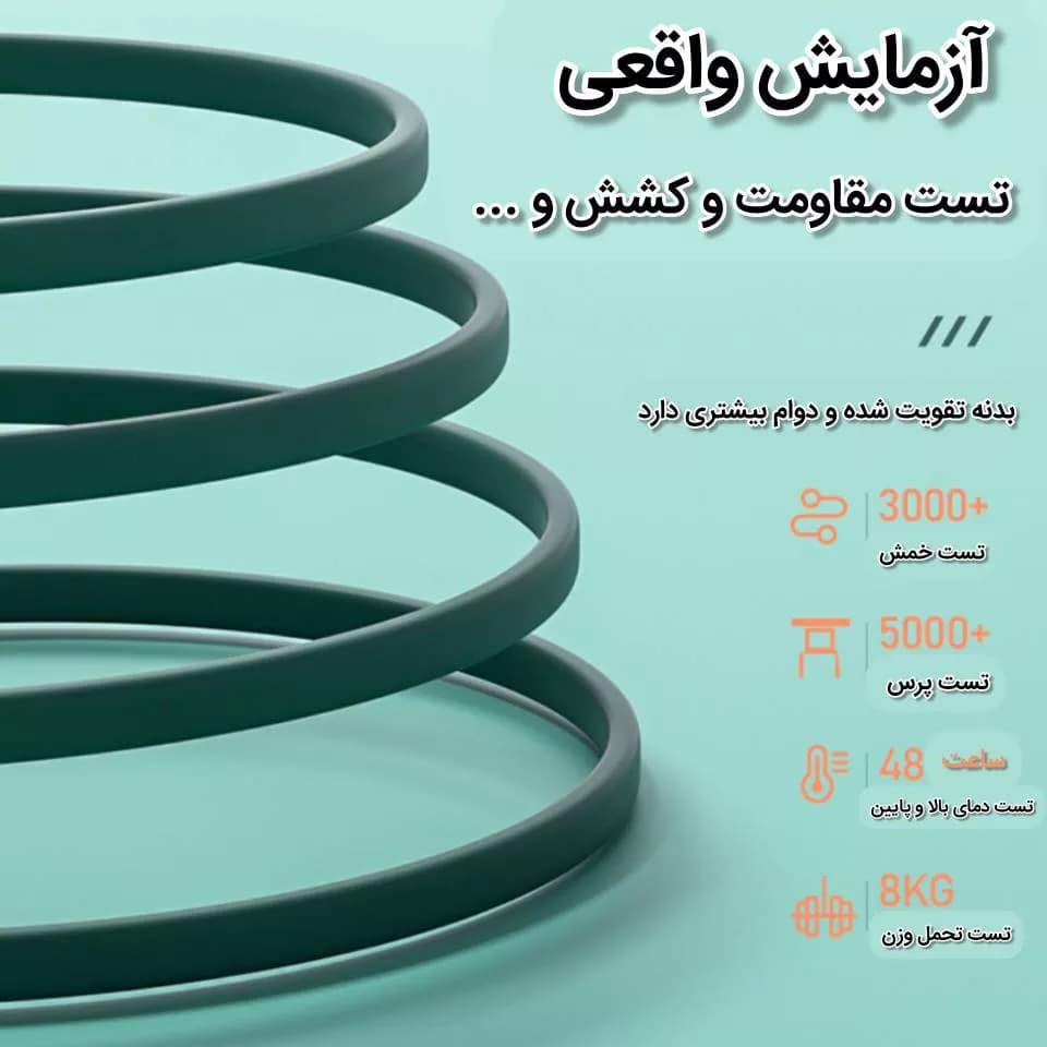 کابل شارژ قرقره‌ای ۳ سوکته — تصویر ۴