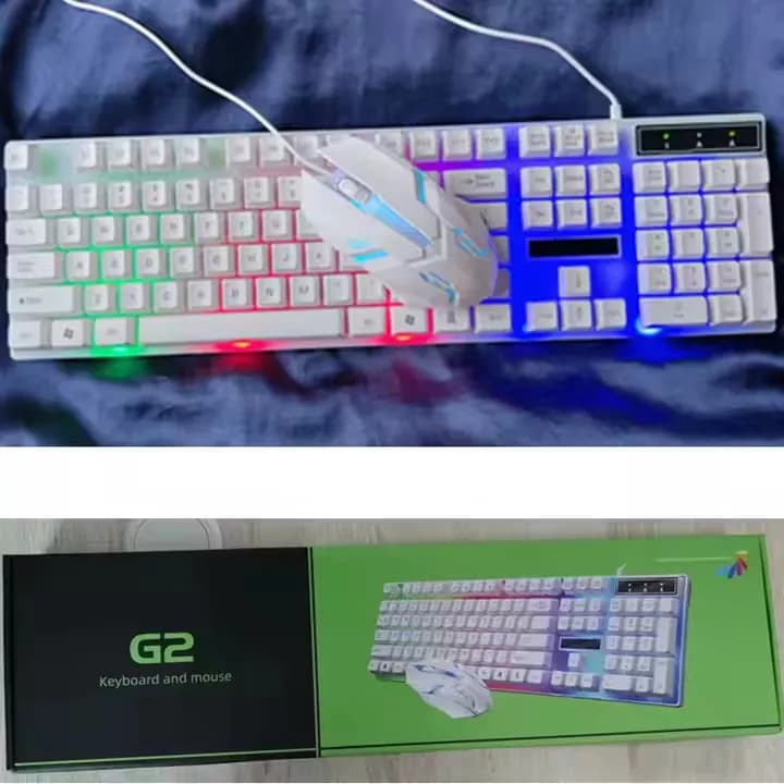 کیبورد و ماوس گیمینگ با نور پس زمینه RGB — تصویر ۵