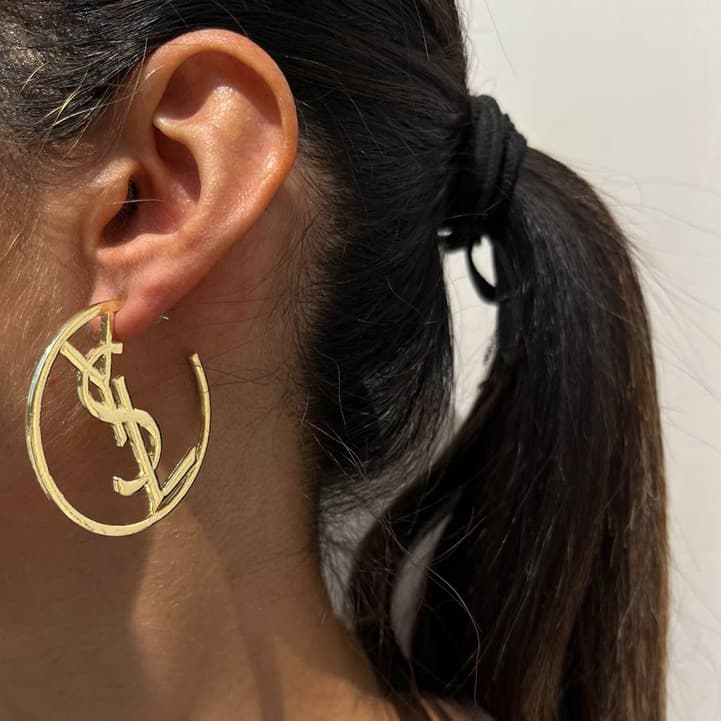 گوشواره استیل YSL