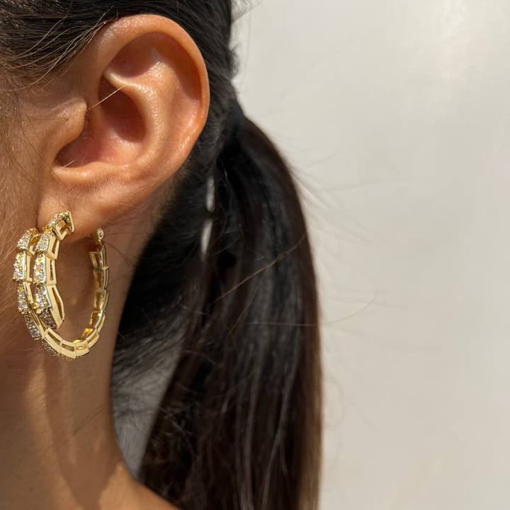 گوشواره کارتیه مار نگیندار
