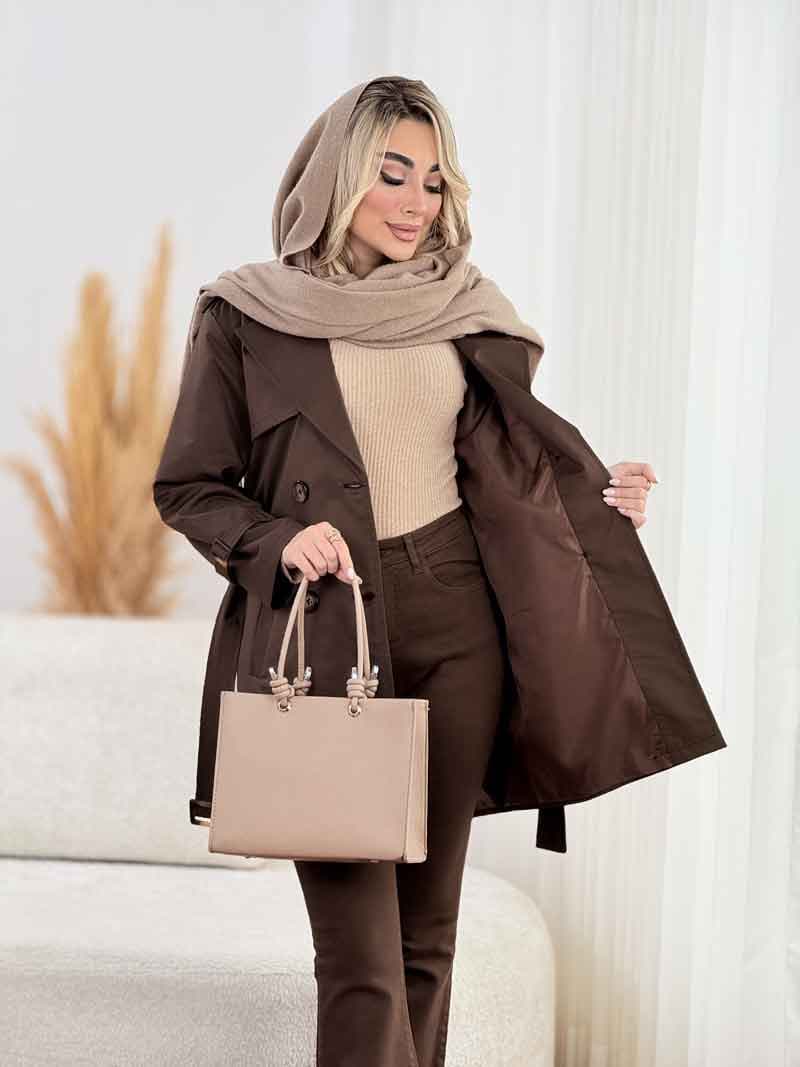 بارانی سرشانه پاگن تارا کد 8413 — تصویر ۳