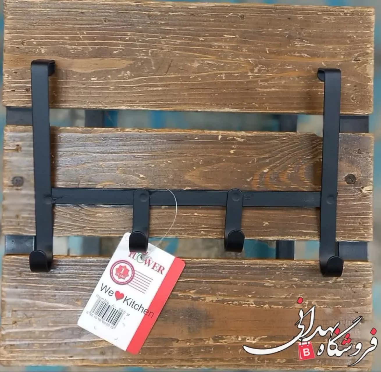 آویز کابینت (پشت دری کابینت) فلاور 4شاخ — تصویر ۳