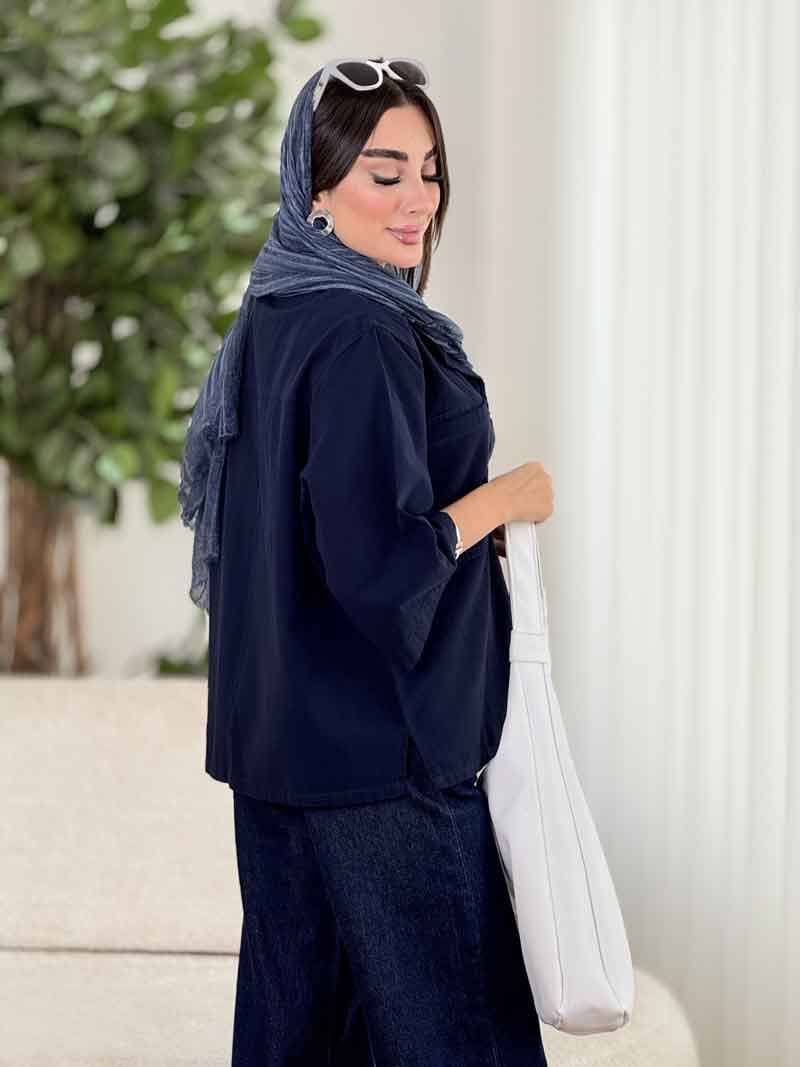 مانتو برش دار دو جیب کد 8105 — تصویر ۸
