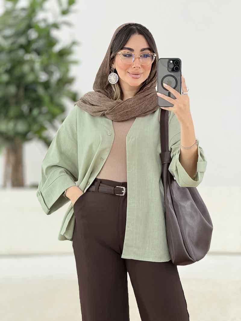 مانتو آستین پاگن آرونا کد 8154 — تصویر ۲