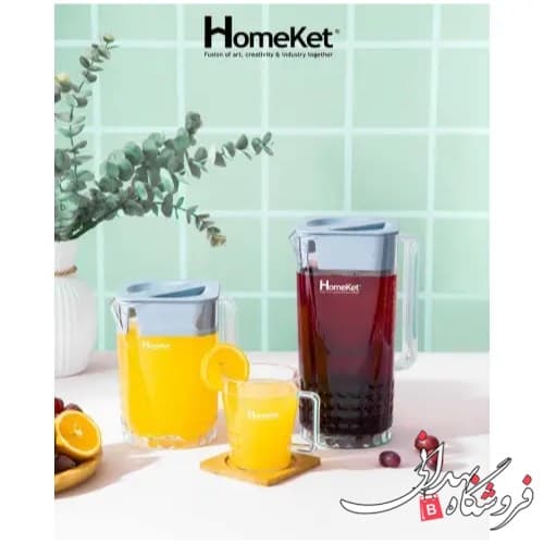 پارچ پلاستیکی هوم کت مایا کوتاه شفاف 3705 — تصویر ۲