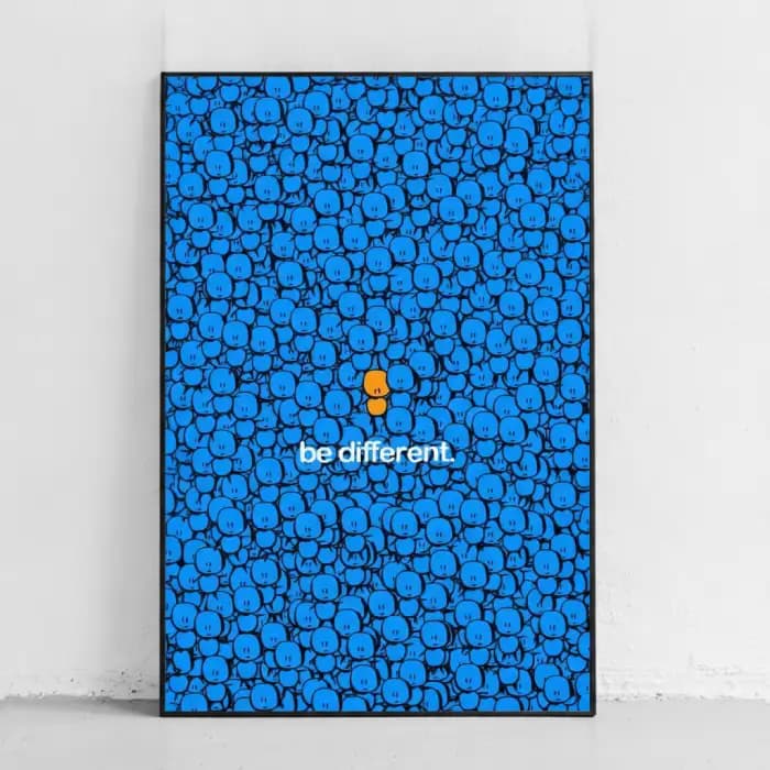 پوستر و تابلو طرح Be Different