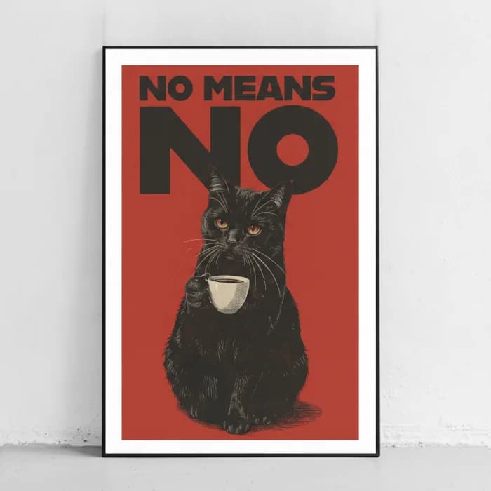 پوستر و تابلو طرح NO Means NO