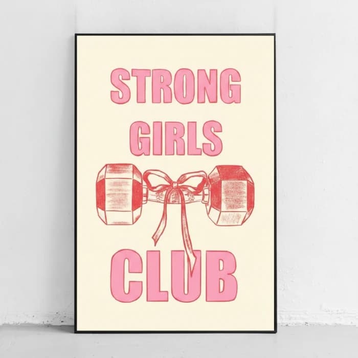 پوستر و تابلو مینیمال Strong girls club