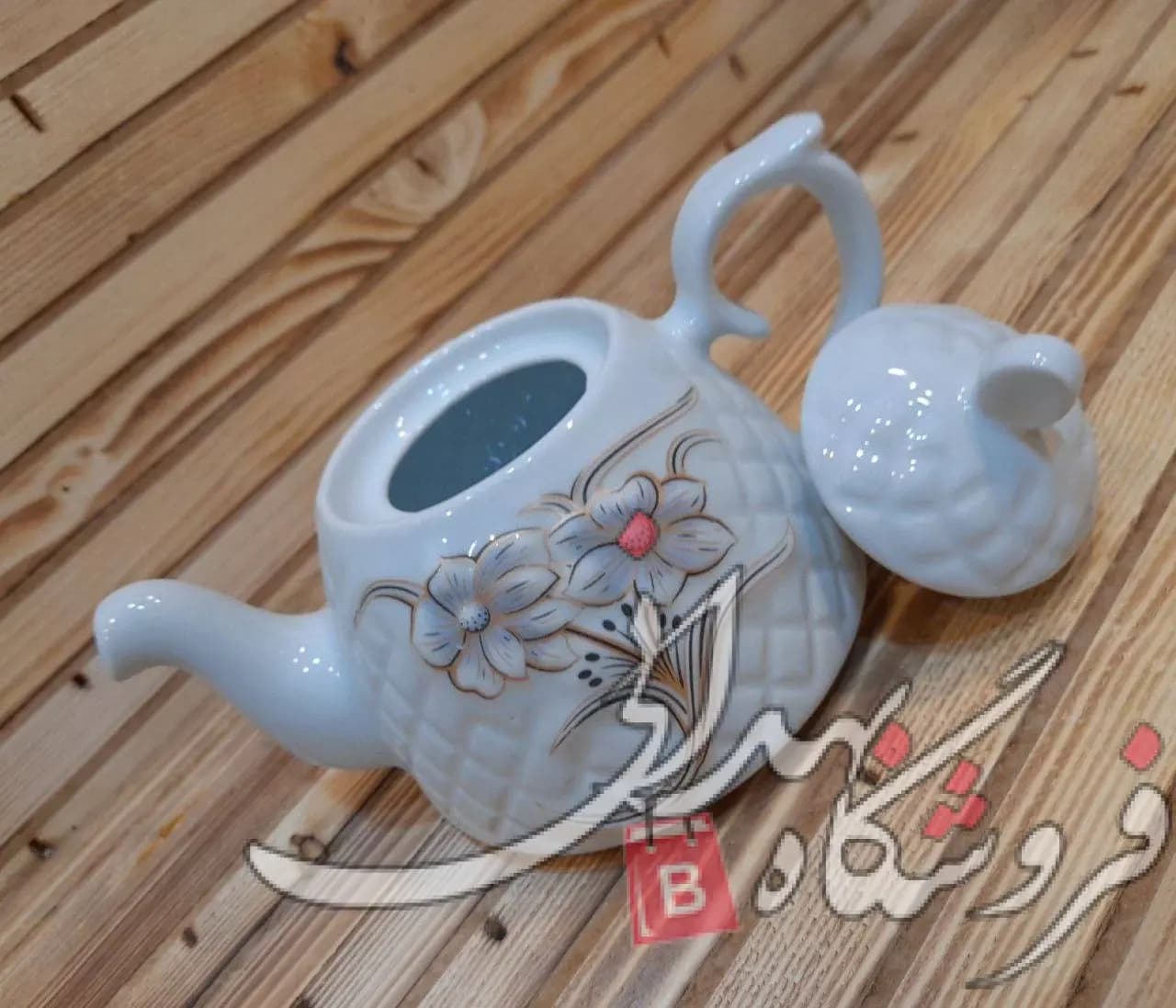 قوری چینی روکتری گل برجسته 245.308 — تصویر ۳