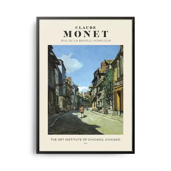 پوستر و تابلو نقاشی Rue De La Bavole Honfleur از کلود مونه