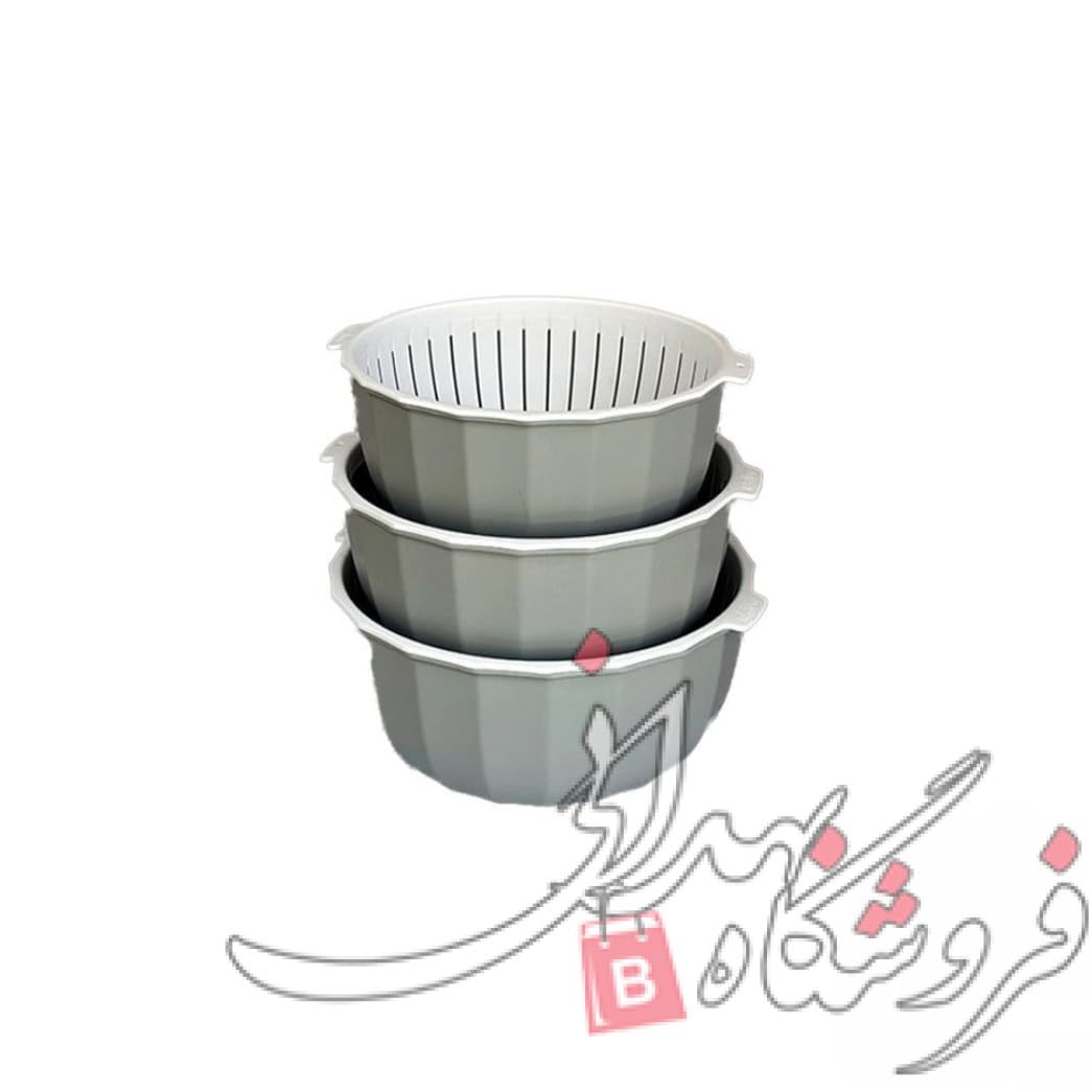 ست کاسه آبکش الابون 3سایز زیبا — تصویر ۴