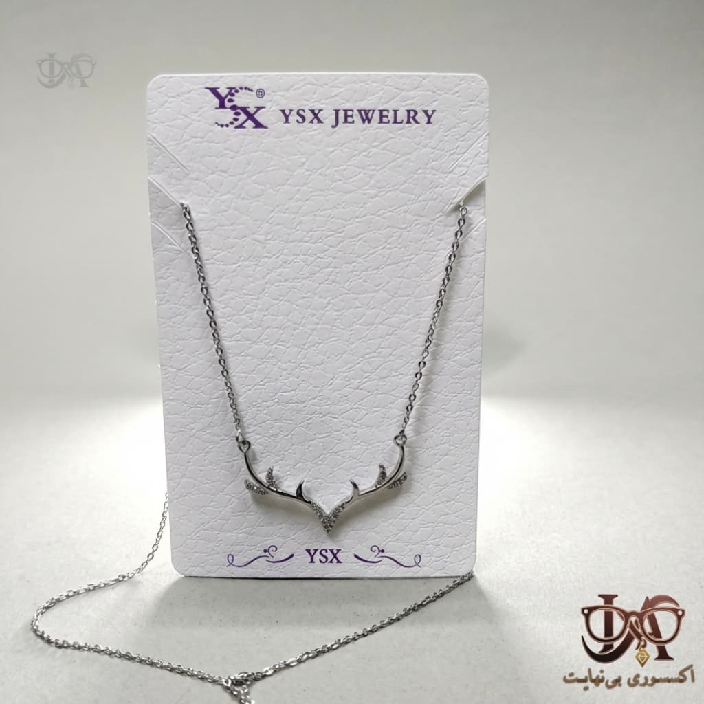 گردنبند ظریف شاخ گوزن نگین‌دار YSX(اورجینال) — تصویر ۳