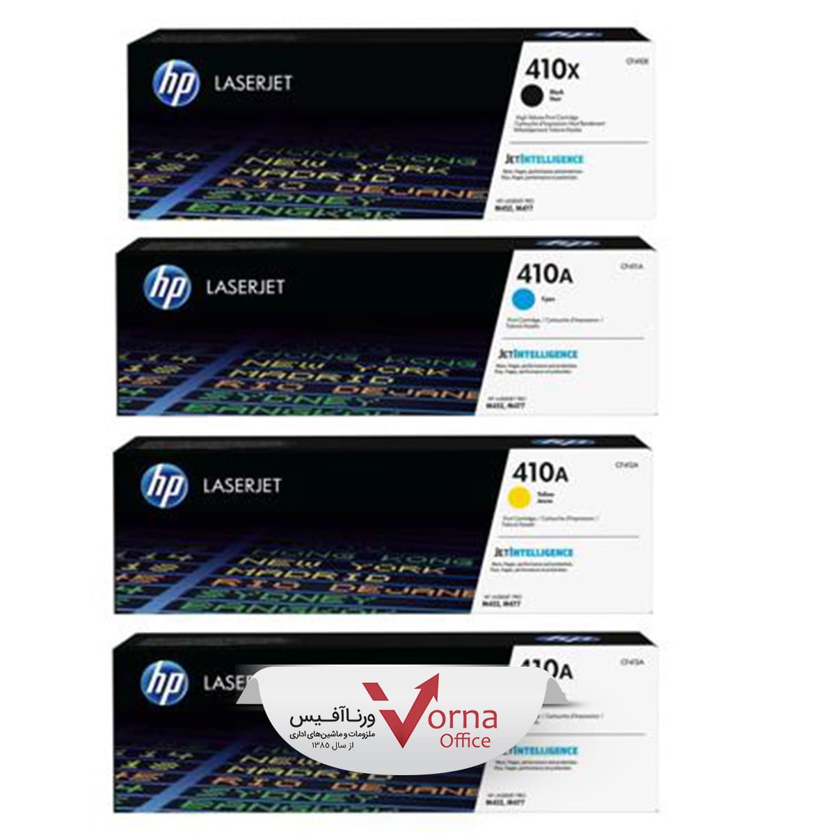 کیت 4 رنگ کارتریج لیزری طرح HP کد 410A — تصویر ۳