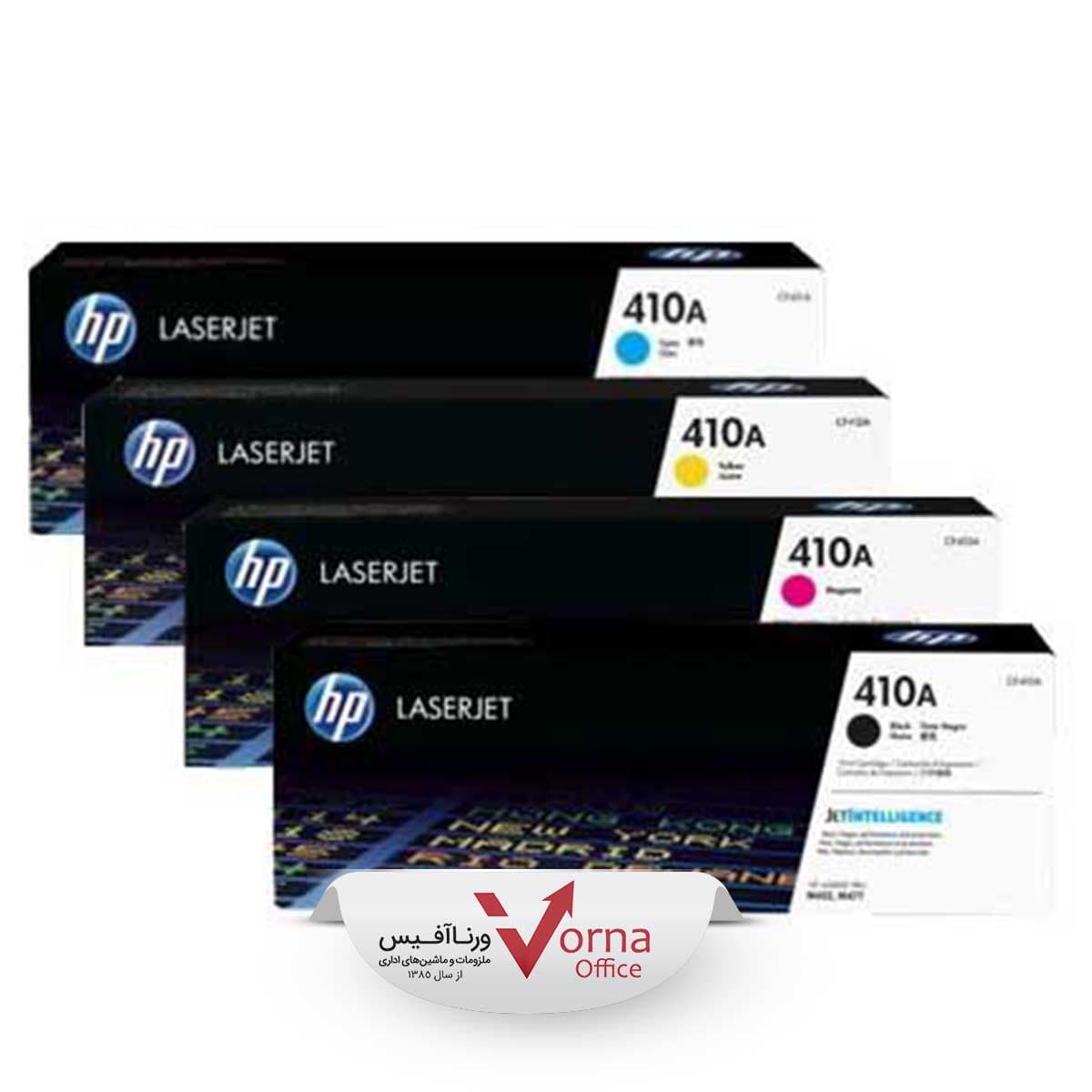 کیت 4 رنگ کارتریج لیزری طرح HP کد 410A