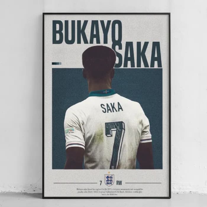 پوستر و تابلو فوتبالی طرح Bukayo saka