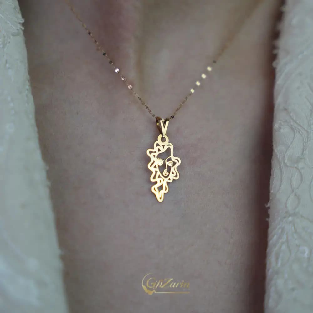 گردنبند چهره طلا N28