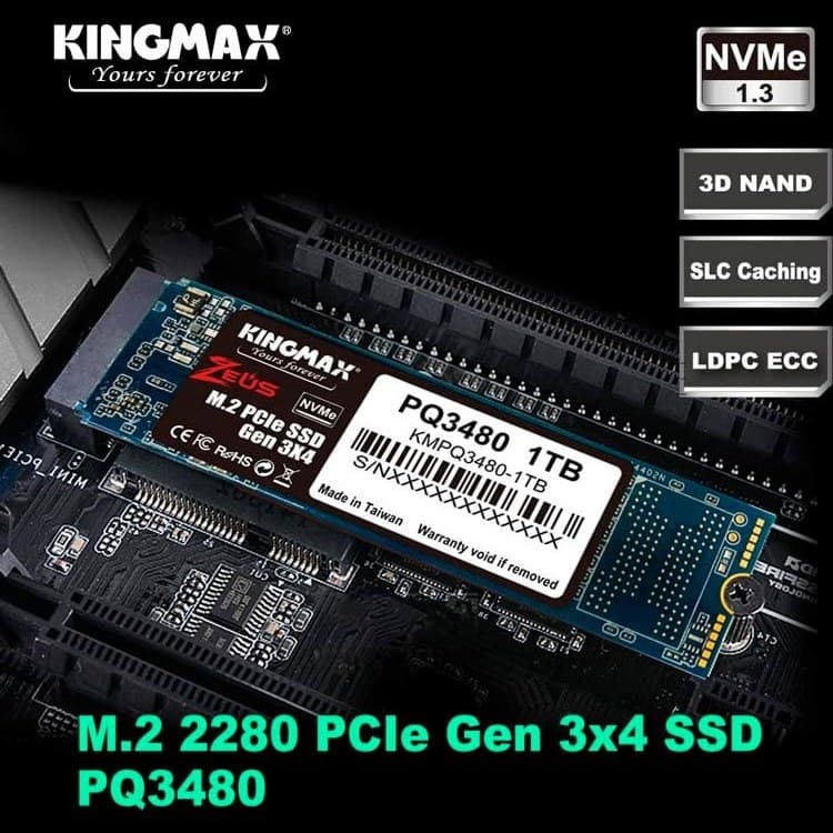 SSD کینگ مکس M.2 2280 Gen3x4 PQ3480 با ظرفیت 1 ترابایت